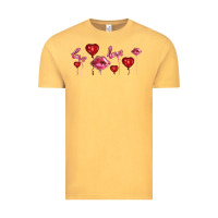 Vintage Mustard love and  love balloons Vintage Tee - AdoDesignShop
