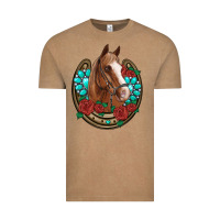 Vintage Coffee western horseshoe horse roses gemstone Vintage Tee - Artiststas