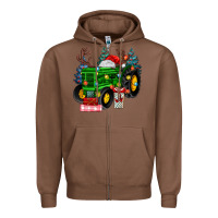 Chestnut farm tractor christmas Zipper Hoodie - MaliasSmallBusiness