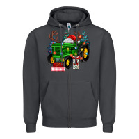 Smoke farm tractor christmas Zipper Hoodie - MaliasSmallBusiness