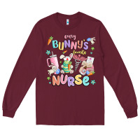 Burgundy every favorite bunnys nurse Long Sleeve Tee - MaliasSmallBusiness