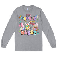 Heather Grey every favorite bunnys nurse Long Sleeve Tee - MaliasSmallBusiness