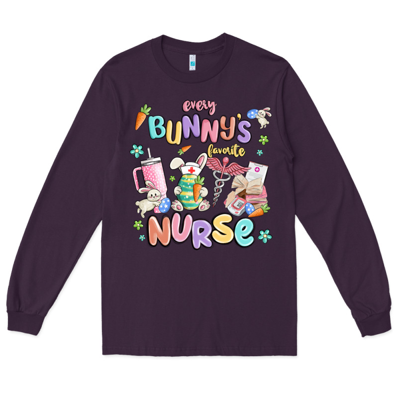Every Favorite Bunnys Nurse Long Sleeve Tee by MaliasSmallBusiness | Teevron