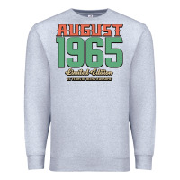 Heather Grey August 1965 Limited Edition 55 Years Of Being Awesome Premium Sweatshirt - Bettercallsaul