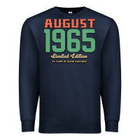 Navy August 1965 Limited Edition 55 Years Of Being Awesome Premium Sweatshirt - Bettercallsaul