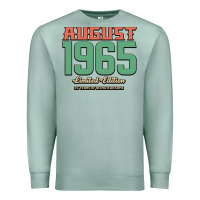 Seafoam August 1965 Limited Edition 55 Years Of Being Awesome Premium Sweatshirt - Bettercallsaul