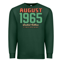 Sports Green August 1965 Limited Edition 55 Years Of Being Awesome Premium Sweatshirt - Bettercallsaul