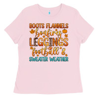 Bubblegum Pink boots flannels bonfires leggins football Ladies Tee - Zillion Design Studio