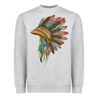 Indian Leopard Headdress Heavyweight Sweatshirt | Teevron