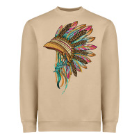 Mushroom indian leopard headdress Heavyweight Sweatshirt - BarkalooDesign
