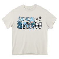 Cream let it snow gnome Heavy Core Tee - BarkalooDesign