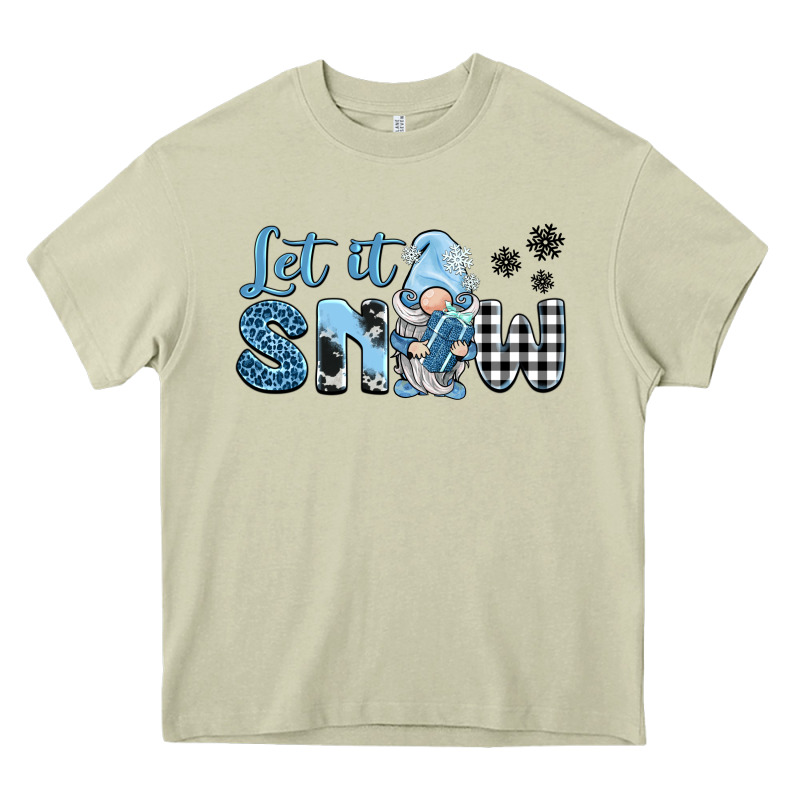Let It Snow Gnome Heavy Core Tee by BarkalooDesign | Teevron
