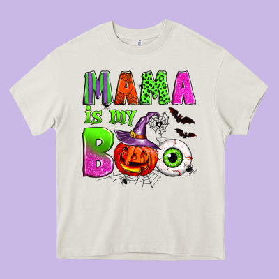 Mama Is My Boo Heavy Core Tee Designed By Zillion Design Studio