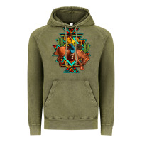 Vintage Olive aztec rodeo cowboy Vintage Hoodie - JahusDesignShop
