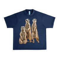 Navy 3 meerkat Urban Heavy Tee - LillyAllenDesigns