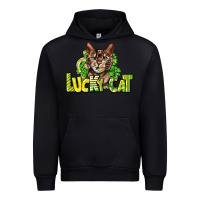 Black Lucky cat St. Patrick's Urban Hoodie - HowdyJamesFarm
