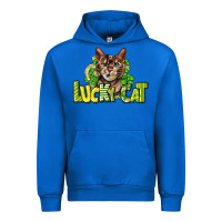 Cobalt Lucky cat St. Patrick's Urban Hoodie - HowdyJamesFarm