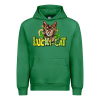 Emerald Lucky cat St. Patrick's Urban Hoodie - HowdyJamesFarm