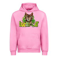 Fuchsia Pink Lucky cat St. Patrick's Urban Hoodie - HowdyJamesFarm