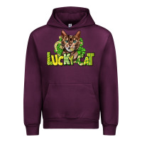 Mauve Wine Lucky cat St. Patrick's Urban Hoodie - HowdyJamesFarm