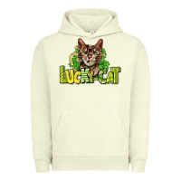 Pigment Pistachio Lucky cat St. Patrick's Urban Hoodie - HowdyJamesFarm