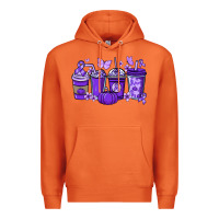 Carrot Cancer coffee cups purple ribbon Premium Hoodie - NancyCooperArtShop
