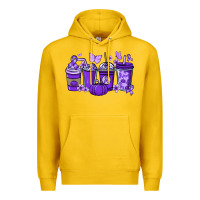 Lemon Cancer coffee cups purple ribbon Premium Hoodie - NancyCooperArtShop