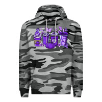 Slate Camo Cancer coffee cups purple ribbon Premium Hoodie - NancyCooperArtShop