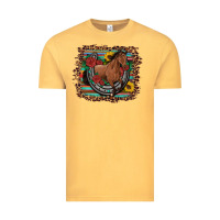 Vintage Mustard western horse horseshoe roses sunflowers serape leopard Vintage Tee - Artiststas
