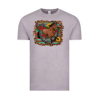 Vintage Zinc western horse horseshoe roses sunflowers serape leopard Vintage Tee - Artiststas