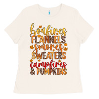 Bone bonfires flannels s'mores campfires and pumpkins Ladies Tee - Zillion Design Studio
