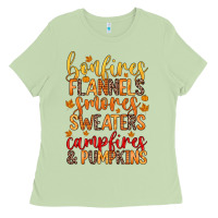 Matcha bonfires flannels s'mores campfires and pumpkins Ladies Tee - Zillion Design Studio