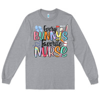 Heather Grey every bunny's favorite nurse Long Sleeve Tee - MaliasSmallBusiness