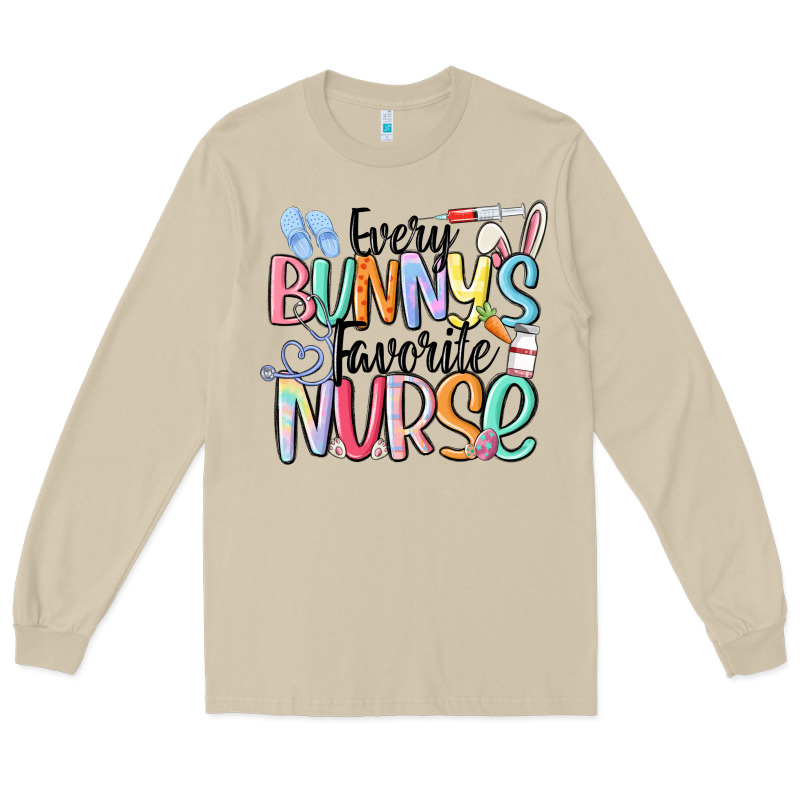 Every Bunny's Favorite Nurse Long Sleeve Tee by MaliasSmallBusiness | Teevron