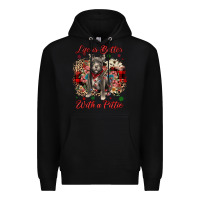 Black Christmas life is better with a pittie Premium Hoodie - JahusDesignShop