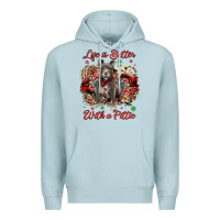 Blue Mist Christmas life is better with a pittie Premium Hoodie - JahusDesignShop