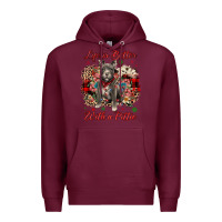 Burgundy Christmas life is better with a pittie Premium Hoodie - JahusDesignShop