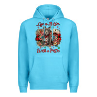 Ocean Blue Christmas life is better with a pittie Premium Hoodie - JahusDesignShop