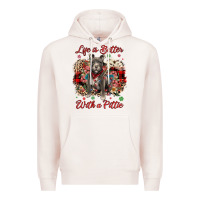 Pale Pink Christmas life is better with a pittie Premium Hoodie - JahusDesignShop