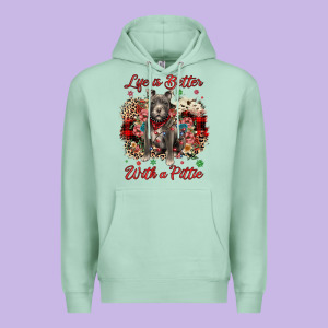 Christmas Life Is Better With A Pittie Premium Hoodie Designed By Jahusdesignshop