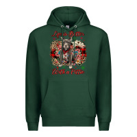 Sports Green Christmas life is better with a pittie Premium Hoodie - JahusDesignShop