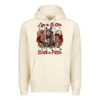Tofu Christmas life is better with a pittie Premium Hoodie - JahusDesignShop