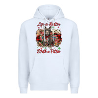 White Christmas life is better with a pittie Premium Hoodie - JahusDesignShop