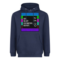 Navy Eat Sleep Chemıstray Repeat Heavyweight Hoodie - Bettercallsaul