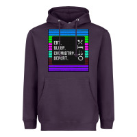 Plum Eat Sleep Chemıstray Repeat Heavyweight Hoodie - Bettercallsaul