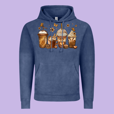 Melanin Afro Coffee Cups Vintage Hoodie Designed By Jasminsmagicworld