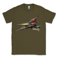 Army Green Pteranodon Face Classic Tee - LillyAllenDesigns