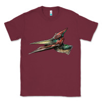 Burgundy Pteranodon Face Classic Tee - LillyAllenDesigns