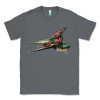 Charcoal Heather Pteranodon Face Classic Tee - LillyAllenDesigns