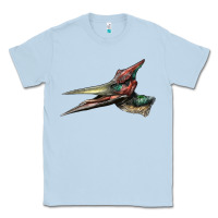 Dusty Blue Pteranodon Face Classic Tee - LillyAllenDesigns